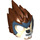 LEGO Rötlich-braun Lion Maske mit Tan Gesicht und Dark Blau Headpiece (11129 / 13025)