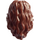 LEGO Brun rougeâtre Longue Cheveux avec Parting Brushed Retour Ondulé (86398 / 90396)
