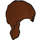 LEGO Roodachtig Bruin Lang Haar met Paardenstaart (11605)