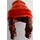 LEGO Reddish Brown Long Hair with Red Beanie Hat (52686)