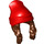 LEGO Brun rougeâtre Longue Cheveux avec rouge Beanie Chapeau (52686)