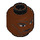 LEGO Reddish Brown Mace Windu, Clone Wars with Large Eyes Head (Safety Stud) (3626 / 85555)