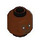 LEGO Reddish Brown Mace Windu Head (Recessed Solid Stud) (3274)