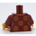 LEGO Reddish Brown Man in Reddish Brown Patterned Shirt Minifig Torso (973 / 76382)