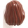 LEGO Brun rougeâtre Mi-longueur Cheveux avec séparation latérale (85974)