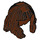 LEGO Roodachtig Bruin Midden lengte Golvend Haar met Lang Bangs (37697 / 80675)