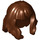 LEGO Rötlich-braun Mittlere Länge Wellig Haar mit Lange Bangs (37697 / 80675)