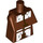 LEGO Reddish Brown Minecraft Torso with Shepherd Villager Outfit with White and Gray (25767)