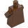 LEGO Reddish Brown Minecraft Torso with Shepherd Villager Outfit with White and Gray (25767)