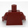 LEGO Brun rougeâtre Minifig Torse Monochrome avec Espacer logo (973 / 76382)