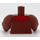 LEGO Reddish Brown Minifig Torso, Red Collar, Black FatherLines and Bird Wings (973)