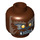 LEGO Reddish Brown Minifigure Head Hairy with Sharp Teeth and Dog Nose (Safety Stud) (3626 / 94585)