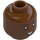 LEGO Reddish Brown Minifigure Head with Decoration (Recessed Solid Stud) (3274)