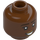 LEGO Reddish Brown Minifigure Head with Decoration (Recessed Solid Stud) (3274)