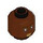 LEGO Reddish Brown Minifigure Head with Decoration (Recessed Solid Stud) (3274)