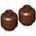 LEGO Reddish Brown Minifigure Head with Decoration (Recessed Solid Stud) (3626 / 93681)