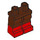 LEGO Reddish Brown Minifigure Hips and Legs with Red Boots (21019 / 77601)