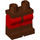 LEGO Rötlich-braun Minifigure Hüften und Beine mit rot Boots (21019 / 77601)