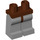 LEGO Rötlich-braun Minifigure Hüften mit Medium Stone Grau Beine (73200 / 88584)