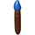 LEGO Brun rougeâtre Minifigure Paint Brush avec Bleu Tip (15232 / 65695)