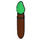 LEGO Reddish Brown Minifigure Paint Brush with Green Tip without Silver Rim (15232 / 65695)