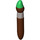 LEGO Reddish Brown Minifigure Paint Brush with Green Top and Silver Rim (14428 / 65695)