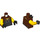 LEGO Reddish Brown Minifigure Torso with Laced Shirt and Black Apron Bib (973 / 76382)