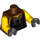 LEGO Reddish Brown Minifigure Torso with Laced Shirt and Black Apron Bib (973 / 76382)