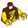 LEGO Roodachtig bruin Minifiguur Torso met Piraat&#039;s Open Vest, Anker Tattoo, en Chest Haar (973 / 76382)