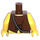 LEGO Marrone rossastro Minifigure Busto con Pirata&#039;s Open Gilet, Ancora Tattoo, e Petto Capelli (973 / 76382)