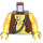 LEGO Rötliches Braun Minifigur Torso mit Pirat&#039;s Open Weste, Anker Tattoo, und Brust Haar (973 / 76382)