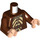 LEGO Rötliches Braun Molly Weasley mit Braun und Beige Robe Minifigur Torso (973 / 76382)