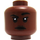 LEGO Reddish Brown Monica Rambeau Head (Recessed Solid Stud) (3626)