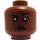 LEGO Roodachtig Bruin Monica Rambeau Hoofd (Verzonken Solid Stud) (3626)