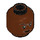 LEGO Reddish Brown Nakia with Red Top Minifigure Head (Recessed Solid Stud) (3626 / 37244)