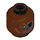 LEGO Reddish Brown Nick Fury Minifigure Head (Recessed Solid Stud) (3626 / 50781)