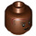 LEGO Reddish Brown Okoye Minifigure Head (Recessed Solid Stud) (1791 / 3626)