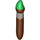 LEGO Roodachtig bruin Paint Brush met Groen Top en Zilver Rand (14428 / 65695)