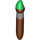 LEGO Reddish Brown Paint Brush with Green Top and Silver Rim (14428 / 65695)