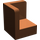 LEGO Roodachtig Bruin Paneel 1 x 1 Hoek met Afgeronde hoeken (6231)