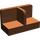 LEGO Roodachtig Bruin Paneel 1 x 2 x 1 met Dun Central Divider en Afgeronde hoeken (18971 / 93095)