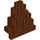 LEGO Reddish Brown Panel 3 x 8 x 7 Rock Triangular (6083)