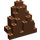 LEGO Reddish Brown Panel 3 x 8 x 7 Rock Triangular (6083)