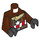 LEGO Reddish Brown Pilot Captain America Minifig Torso (973 / 76382)
