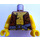 LEGO Roodachtig bruin Piraat met Open Vest, Wit Bandana en Anker Tattoo Minifiguur Torso (973 / 76382)