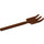LEGO Reddish Brown Pitchfork with Soft Plastic and Flat Bottom (95345)