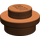 LEGO Rötlich-braun Platte 1 x 1 Runden (6141 / 30057)