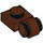 LEGO Rötlich-braun Platte 1 x 1 mit Clip (Dicker Ring) (4081 / 41632)