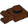 LEGO Reddish Brown Plate 1 x 1 with Horizontal Clip (Thick Open &#039;O&#039; Clip) (52738 / 61252)
