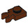 LEGO Reddish Brown Plate 1 x 1 with Vertical Clip (Thick Open &#039;O&#039; Clip) (44860 / 60897)